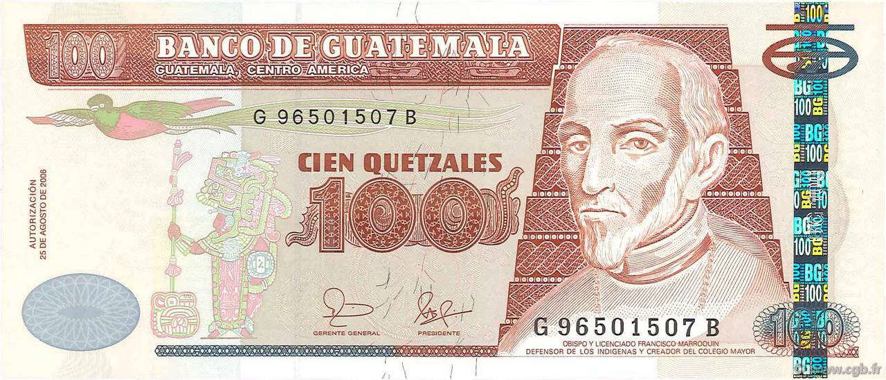 100 Quetzales GUATEMALA  2006 P.114a FDC