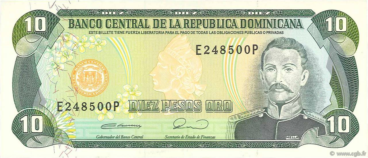 10 Pesos Oro RÉPUBLIQUE DOMINICAINE  1990 P.132 NEUF