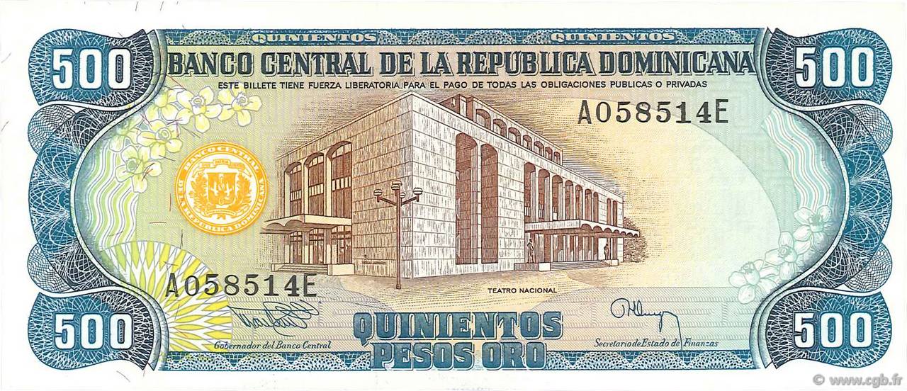 500 Pesos Oro DOMINICAN REPUBLIC  1994 P.137b UNC