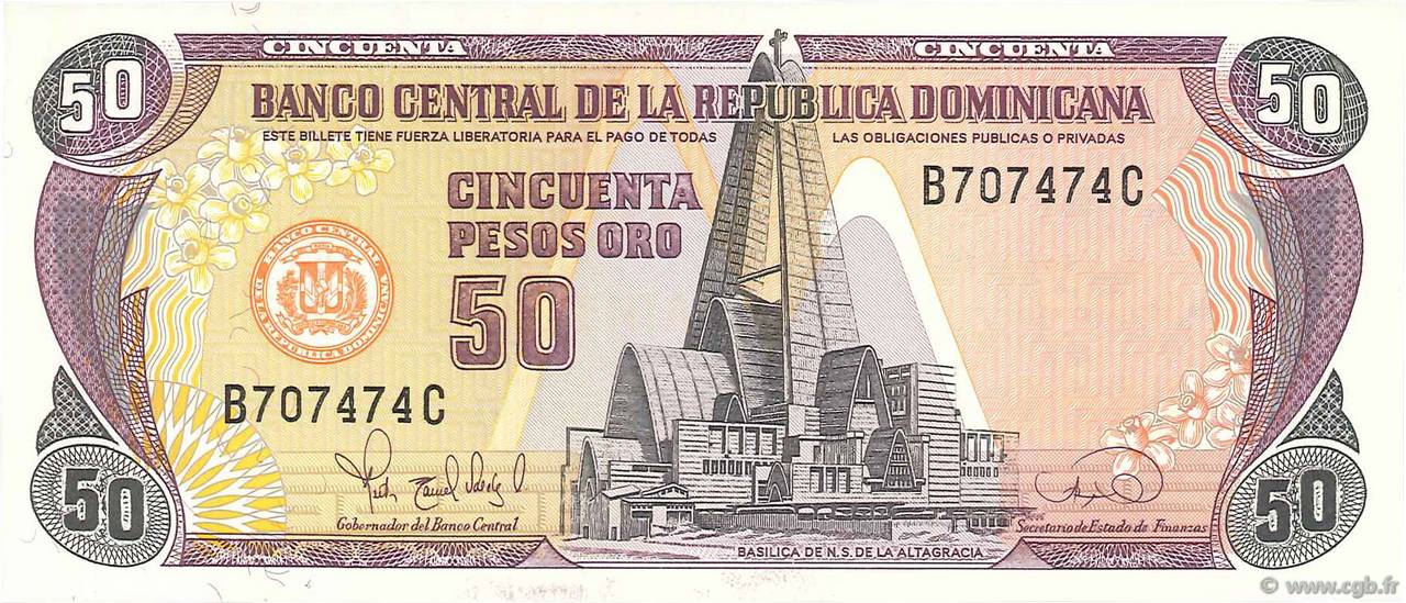 50 Pesos Oro RÉPUBLIQUE DOMINICAINE  1995 P.149a FDC