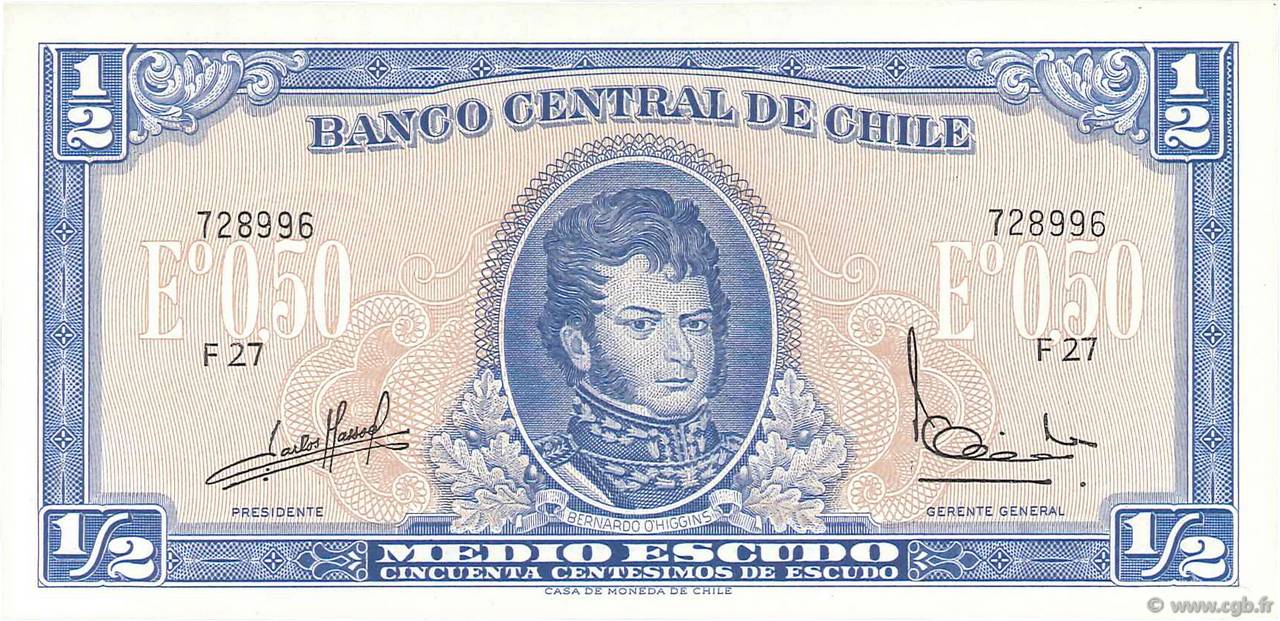 1/2 Escudo CHILE  1962 P.134Aa UNC