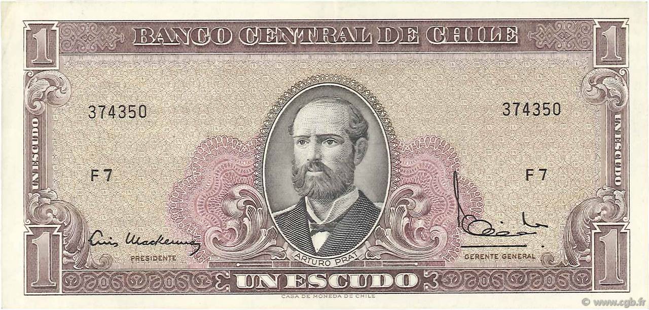 1 Escudo CHILE
  1962 P.135d EBC