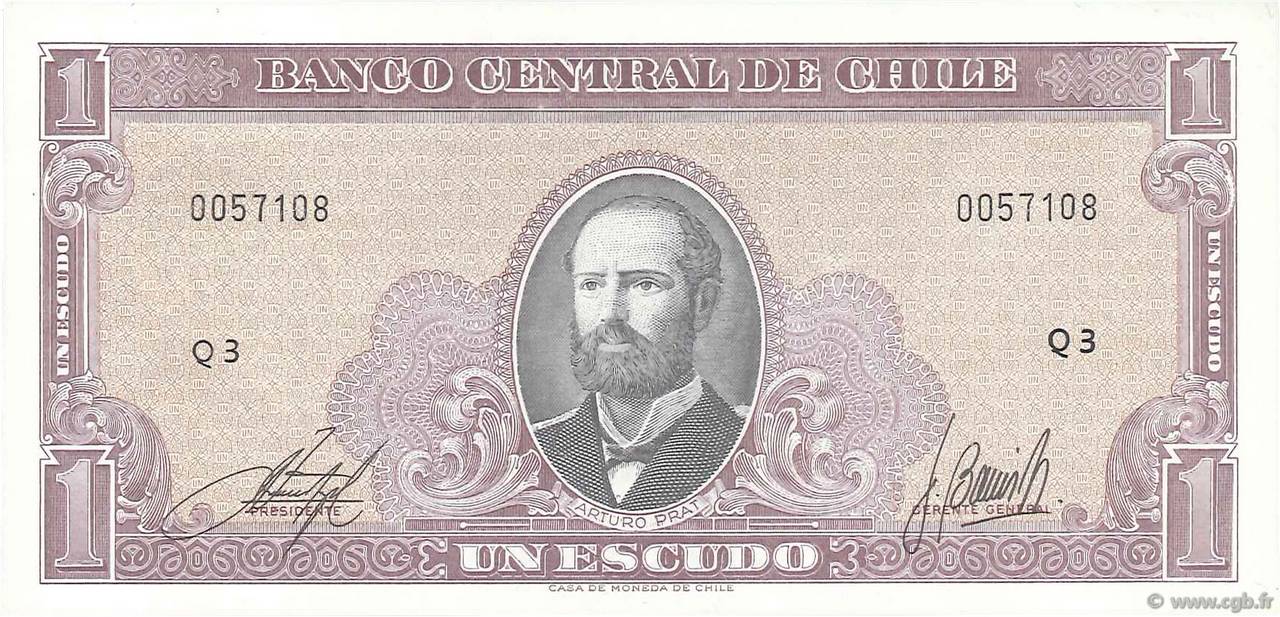 1 Escudo CHILI  1964 P.136 NEUF