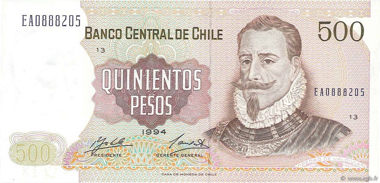 500 Pesos CILE  1994 P.153e FDC