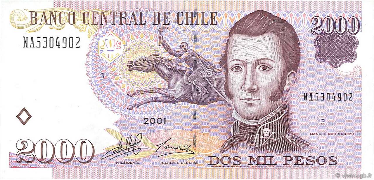 2000 Pesos CHILE
  2001 P.158a FDC