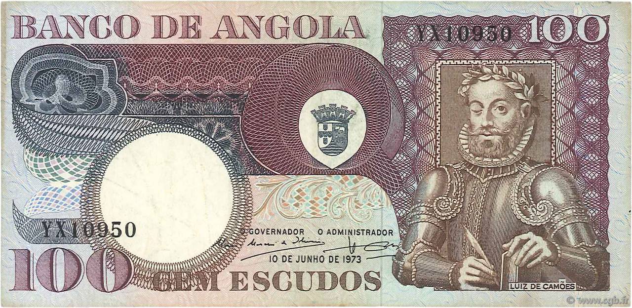 100 Escudos ANGOLA  1973 P.106 MBC