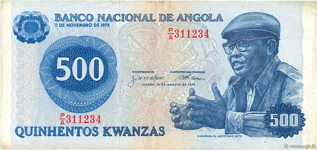500 Kwanzas ANGOLA  1979 P.116 TTB