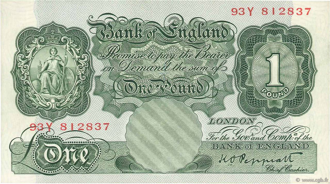 1 Pound INGHILTERRA  1948 P.369a SPL
