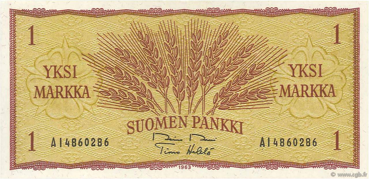 1 Markka FINLANDIA  1983 P.098a SC+