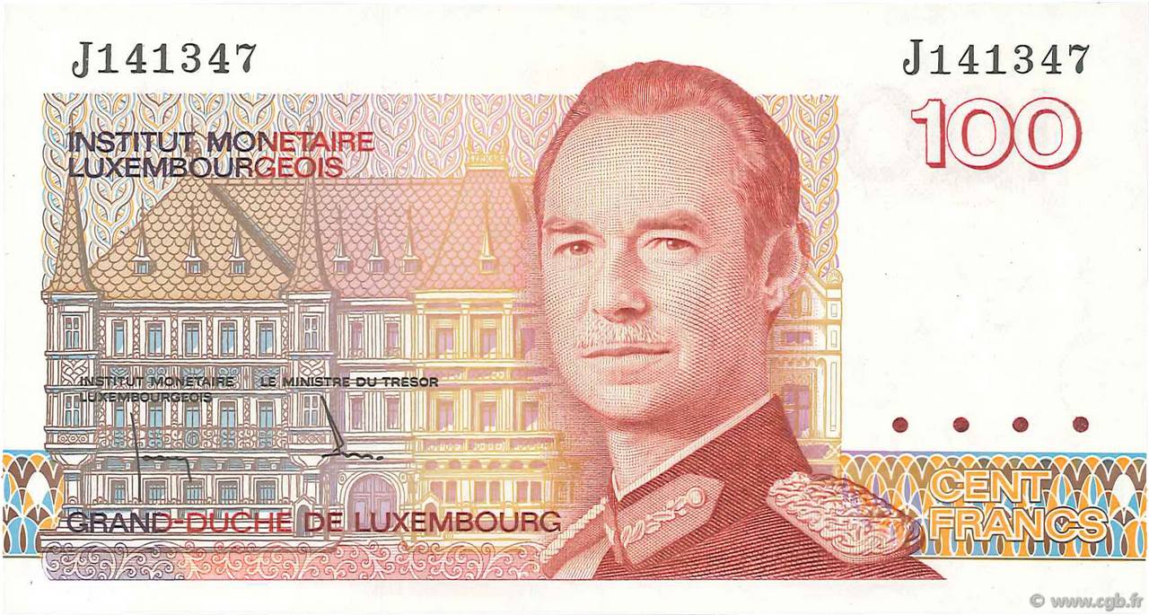 100 Francs LUXEMBURG  1986 P.58a ST