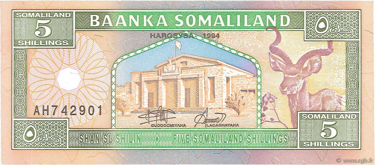 5 Shillings SOMALILAND  1994 P.01a ST