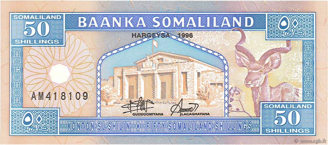 50 Shillings SOMALILAND  1996 P.04b FDC