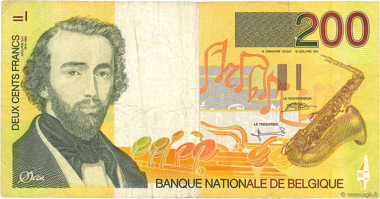 200 Francs BELGIO  1995 P.148 MB