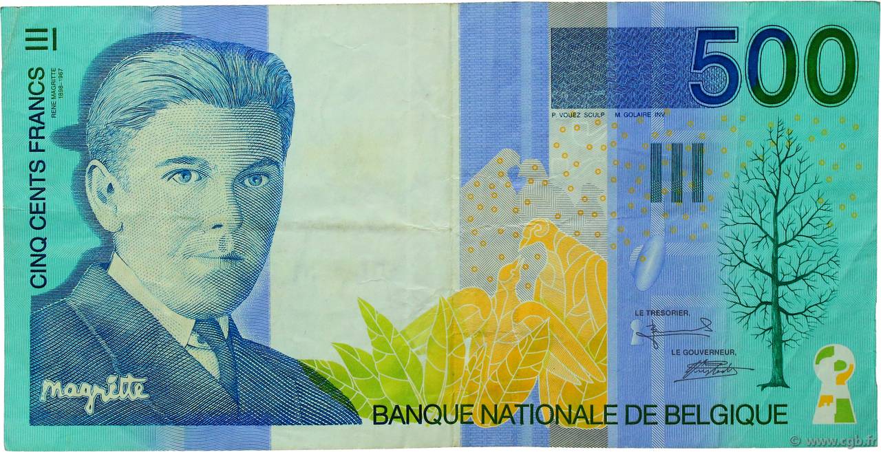 500 Francs BELGIO  1998 P.149 BB