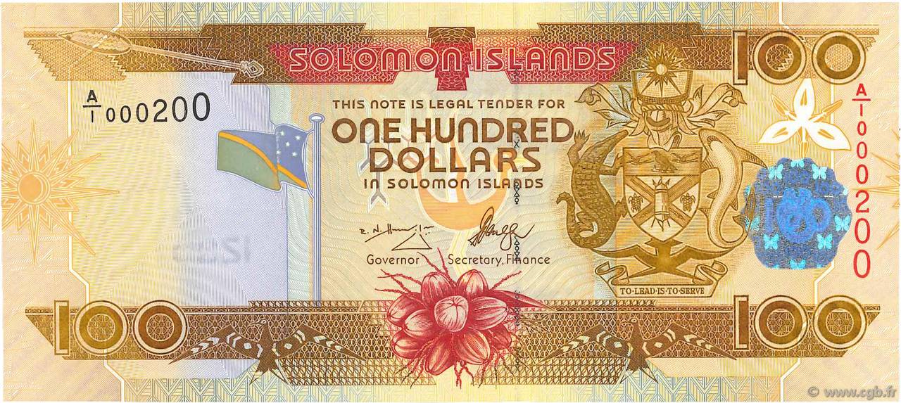 100 Dollars ISOLE SALAMONE  2006 P.30 FDC