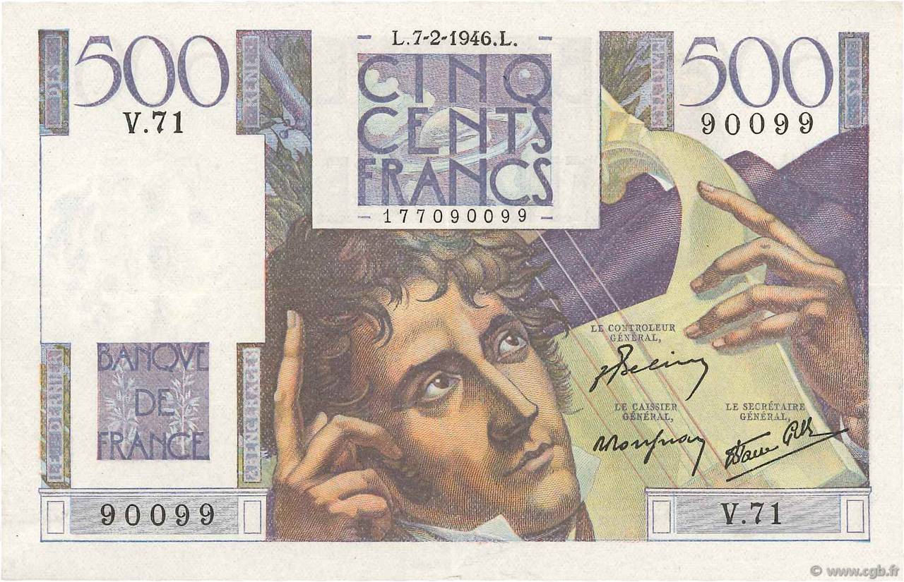 500 Francs CHATEAUBRIAND FRANCIA  1946 F.34.04 EBC