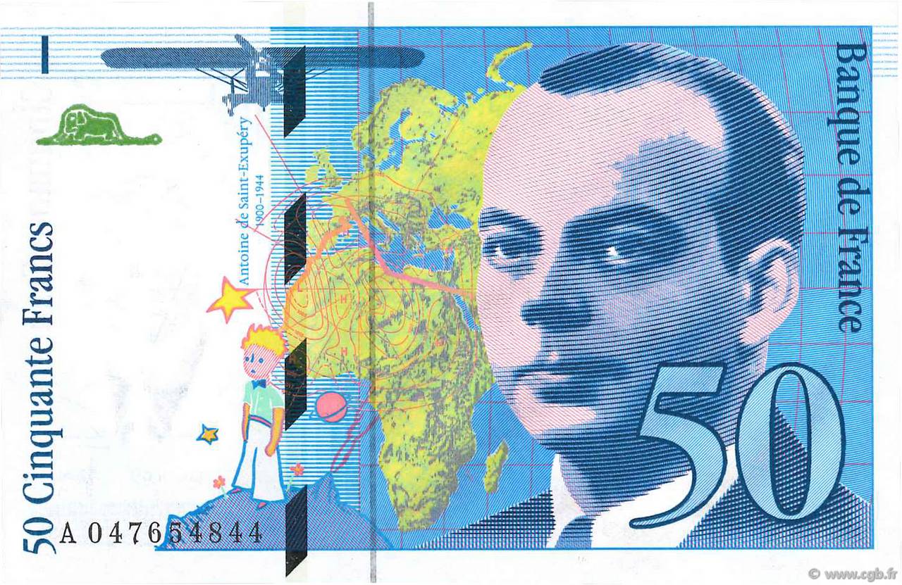 50 Francs SAINT-EXUPÉRY Modifié FRANKREICH  1999 F.73.05 ST
