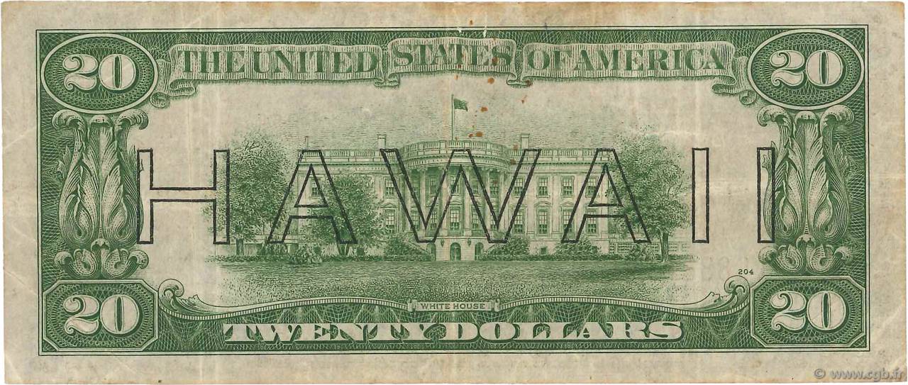 20 Dollars HAWAII 1934 P.41 b76_1504 Banknotes