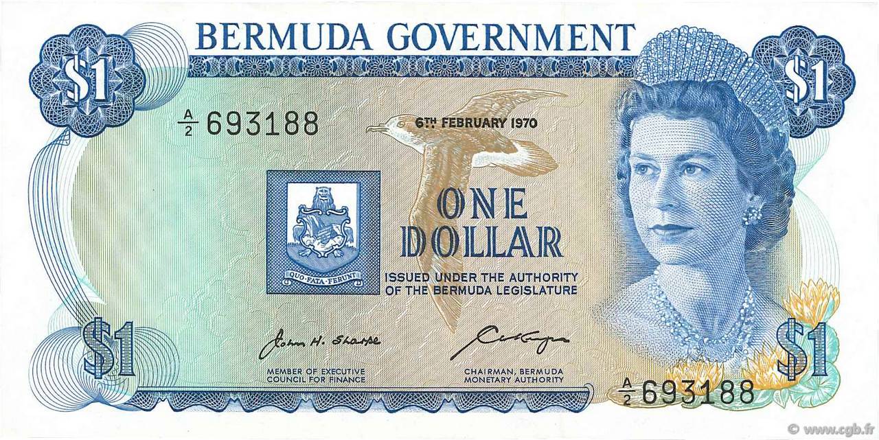 1 Dollar BERMUDA  1970 P.23a XF