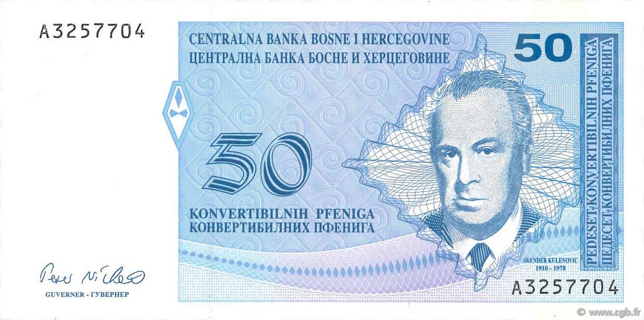 50 Convertible Pfeniga BOSNIA-HERZEGOVINA  1998 P.057a FDC
