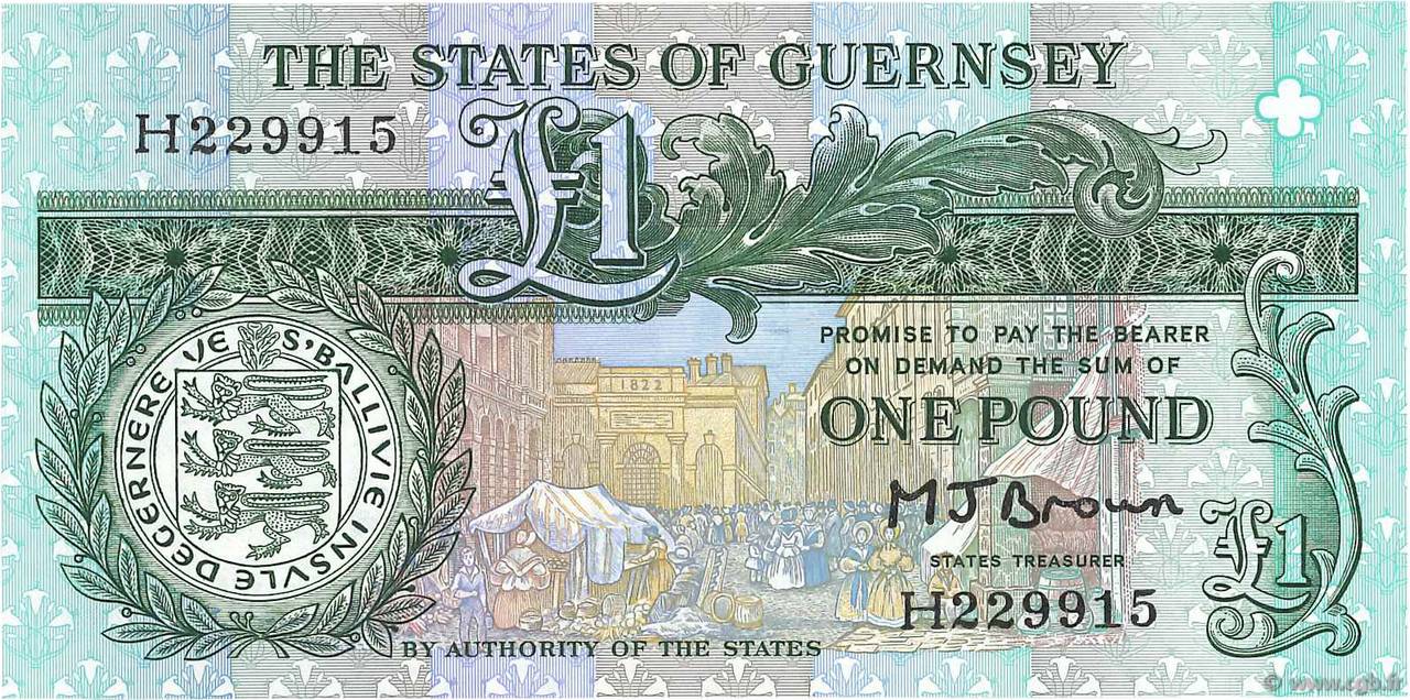 1 Pound GUERNSEY  1980 P.48b FDC