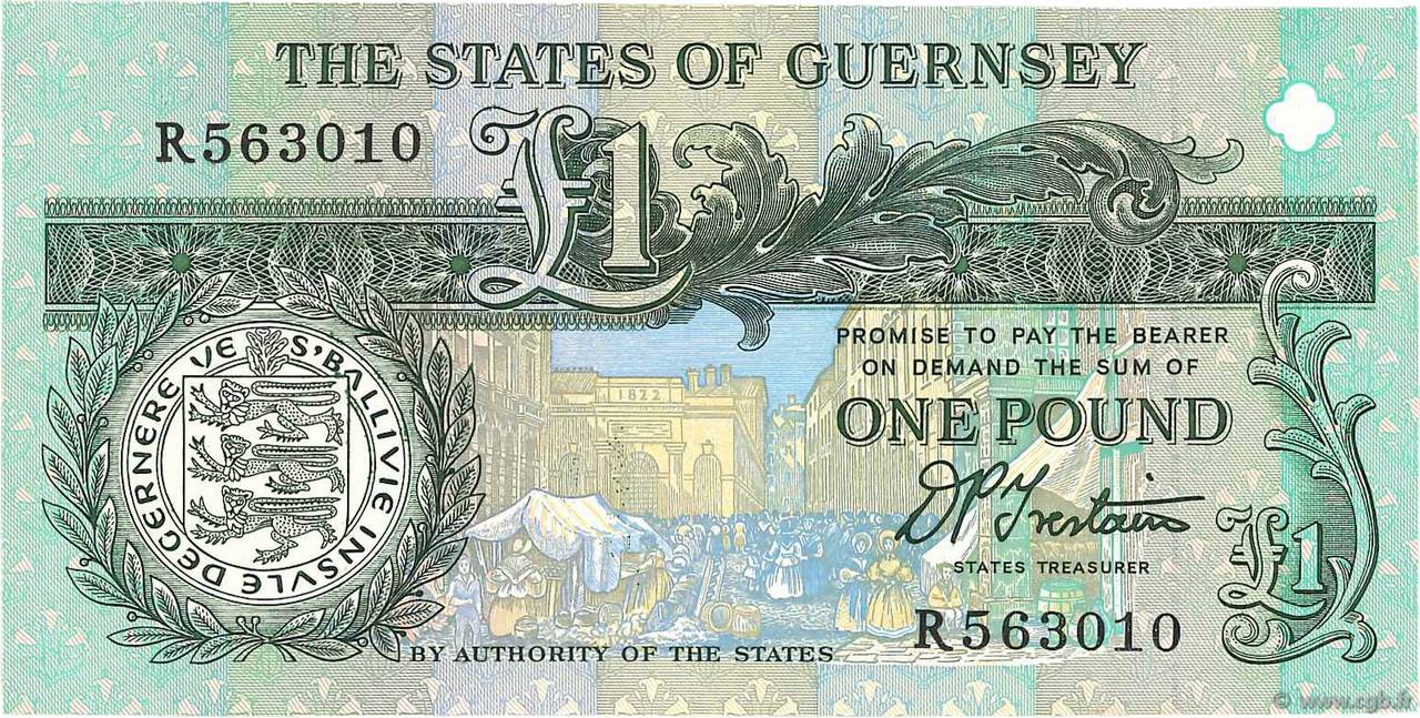 1 Pound GUERNESEY  1991 P.52b TTB+