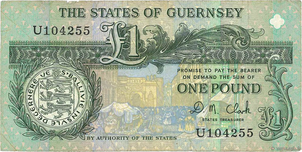1 Pound GUERNESEY  1996 P.52c TB