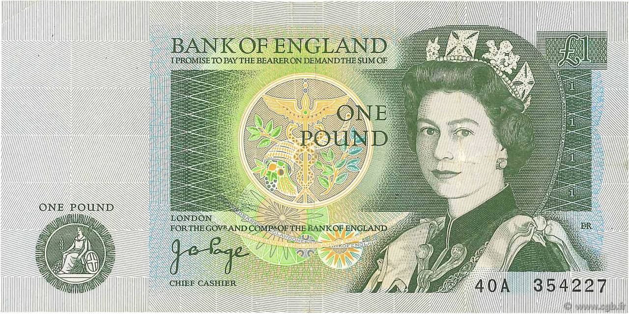 1 Pound ENGLAND  1978 P.377a VF