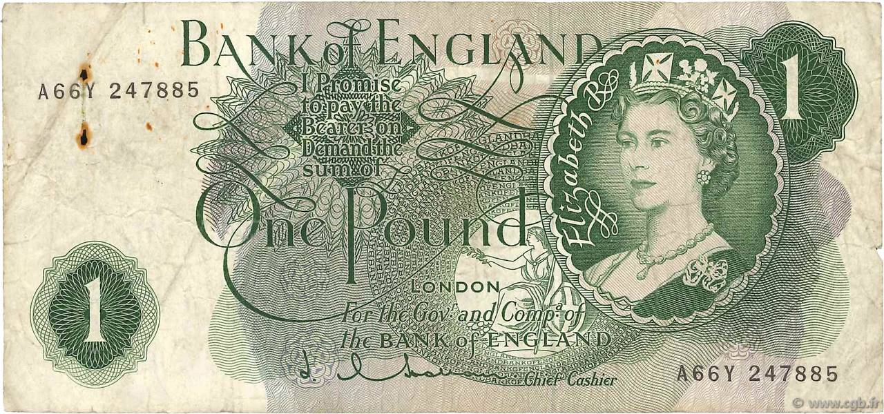 1 Pound ENGLAND  1962 P.374c SGE