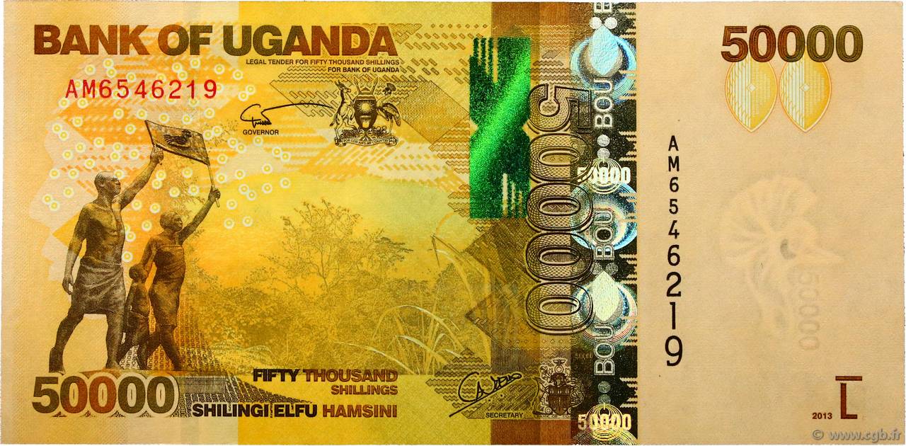 50000 Shillings UGANDA  2013 P.54b ST