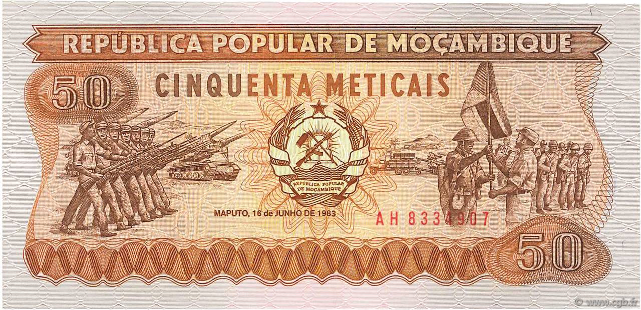 50 Meticais MOZAMBIQUE  1983 P.129a FDC