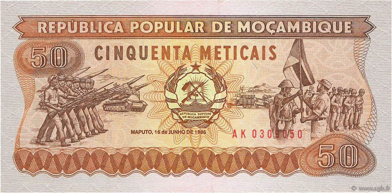 50 Meticais MOZAMBIQUE  1986 P.129b SUP