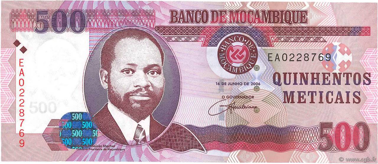 2006 500 meticais Pick 147 UNC >> Buffalo Mozambique