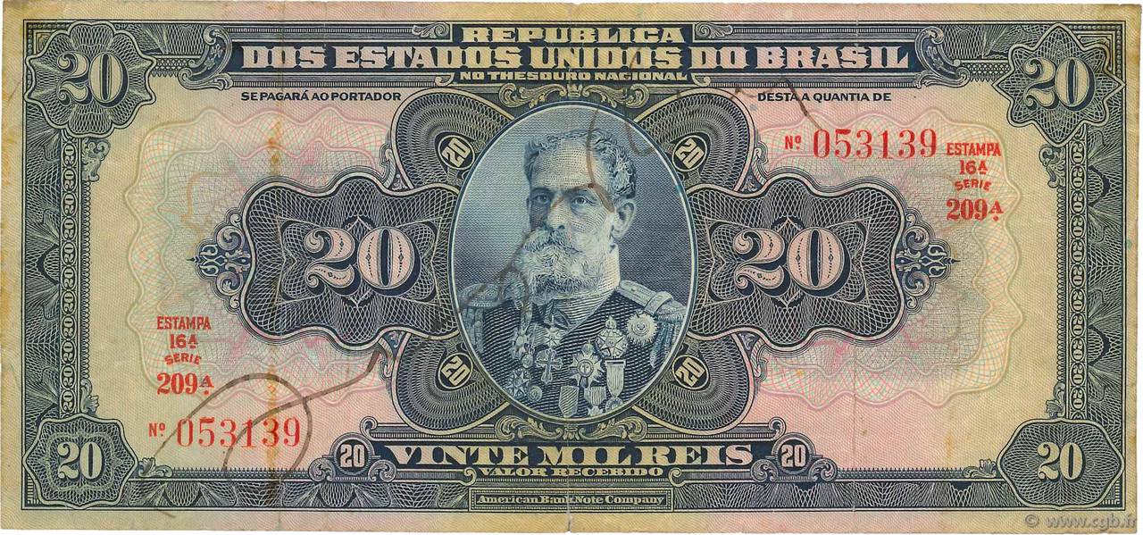20 Mil Reis BRASILE  1931 P.048d q.MB