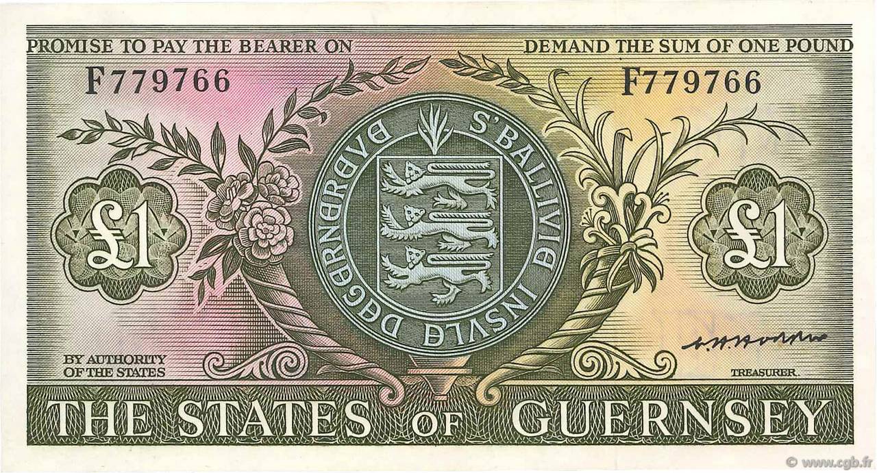 1 Pound GUERNESEY  1969 P.45b NEUF