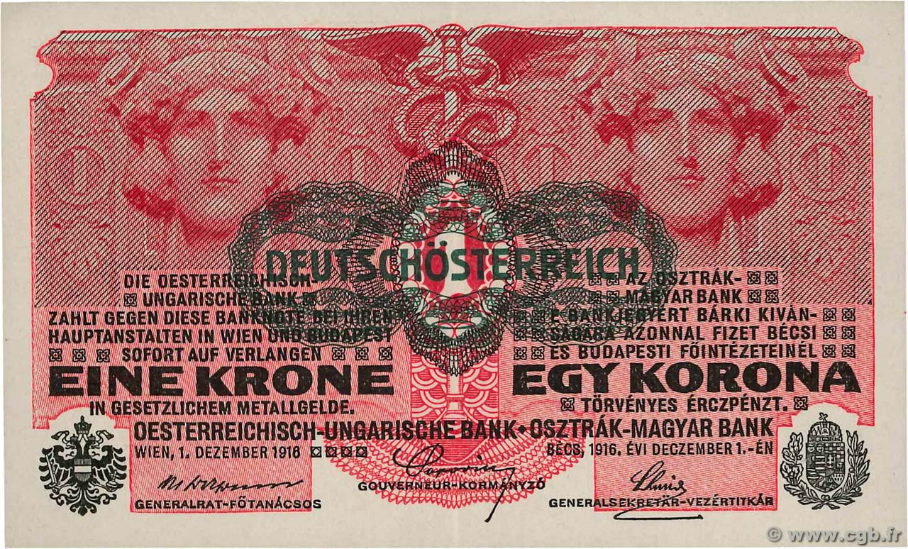 1 Krone AUTRICHE  1919 P.049 SPL