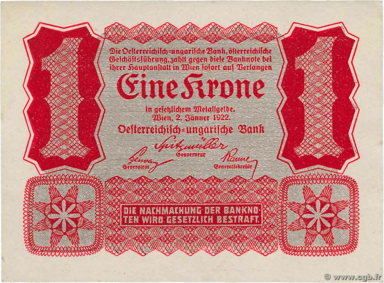1 Krone AUSTRIA  1922 P.073 AU
