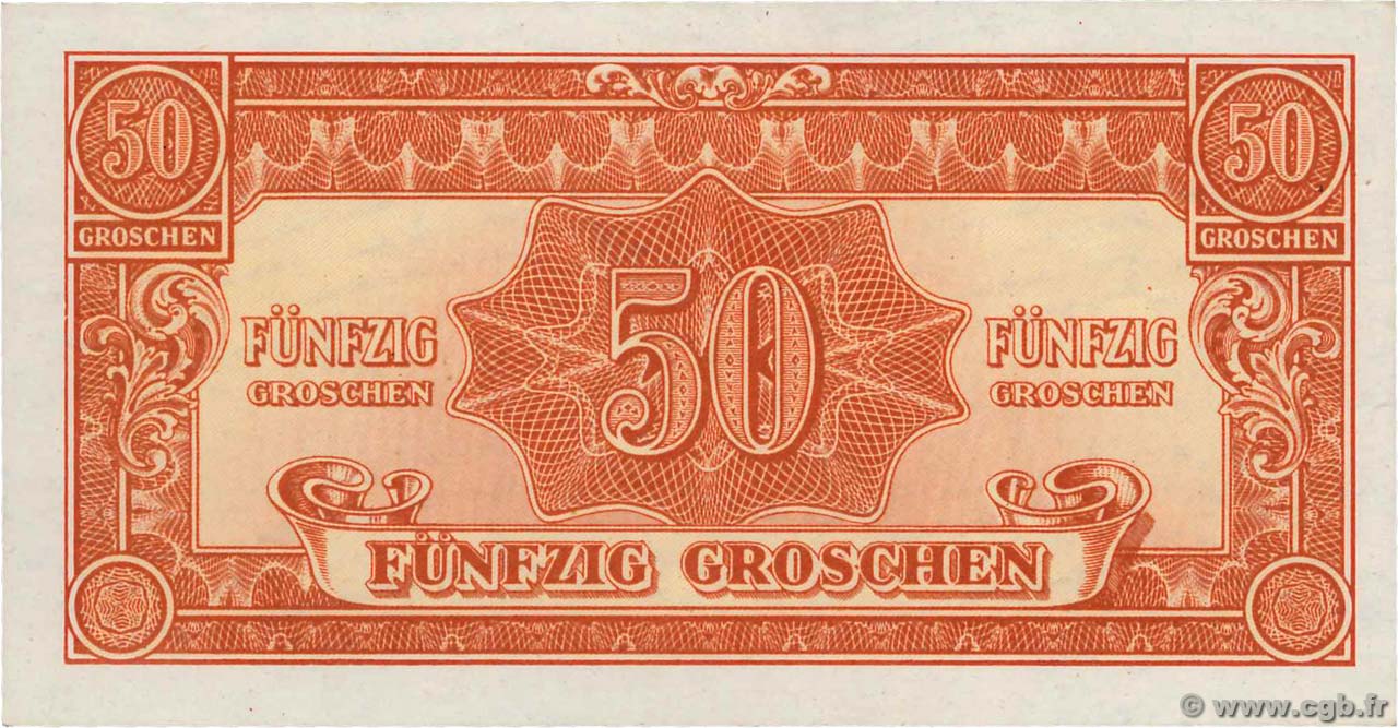 50 Groschen AUSTRIA  1944 P.102b AU