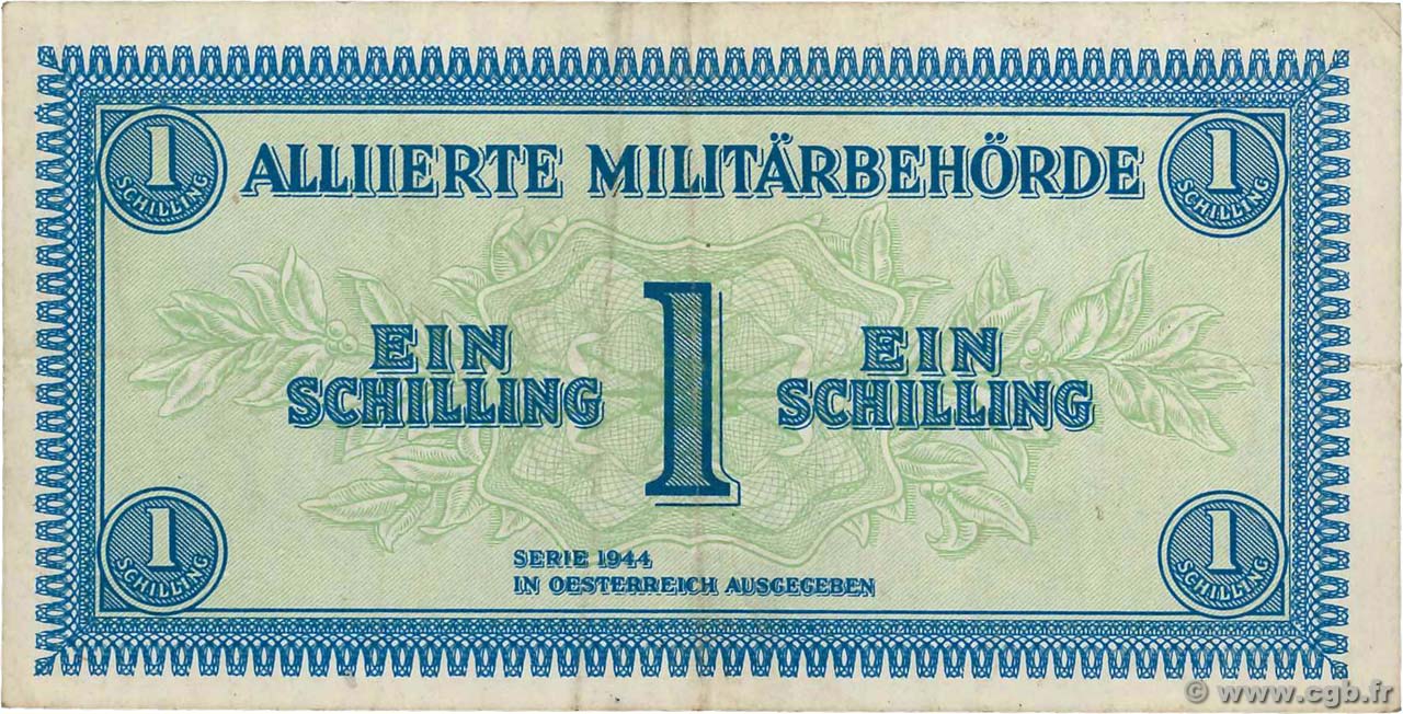 1 Schilling AUSTRIA  1944 P.103a BB