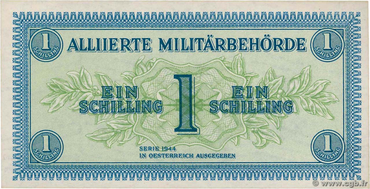 1 Schilling AUSTRIA  1944 P.103b SPL+