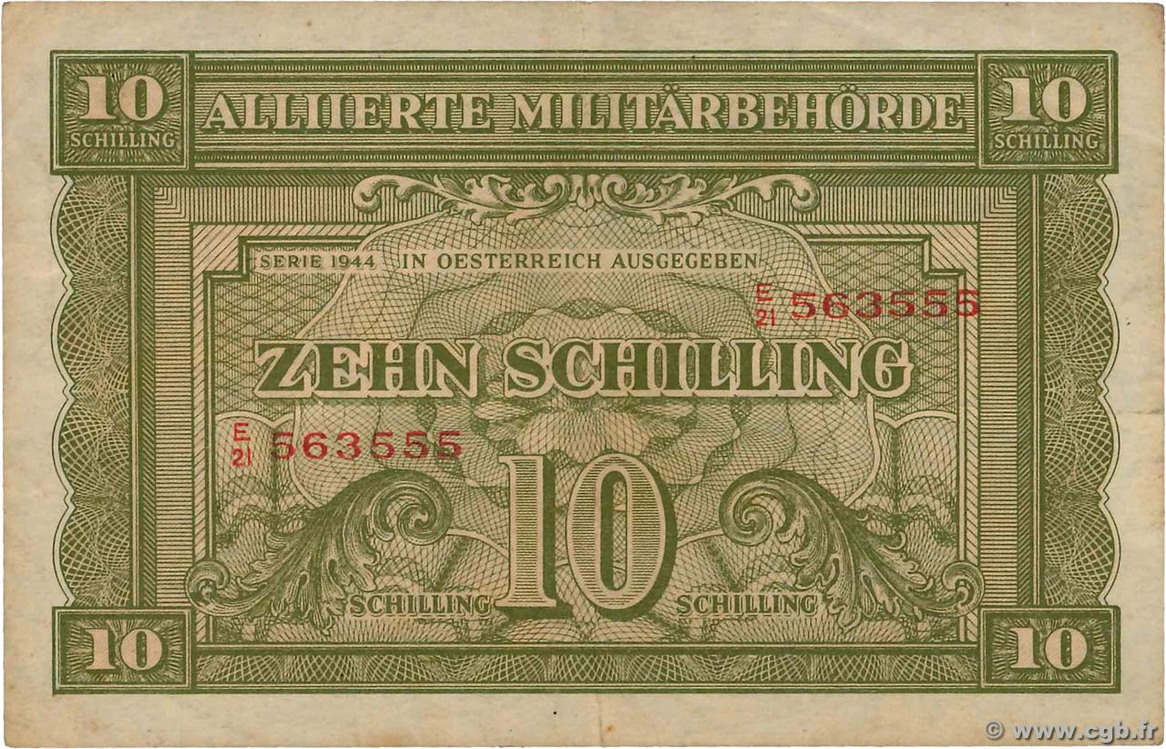 10 Schilling AUTRICHE  1944 P.106 TTB