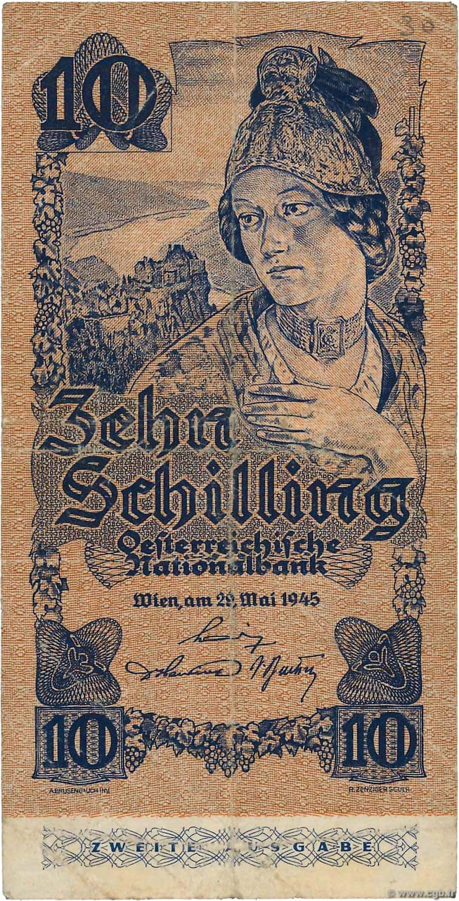 10 Schilling AUSTRIA  1945 P.115 MB