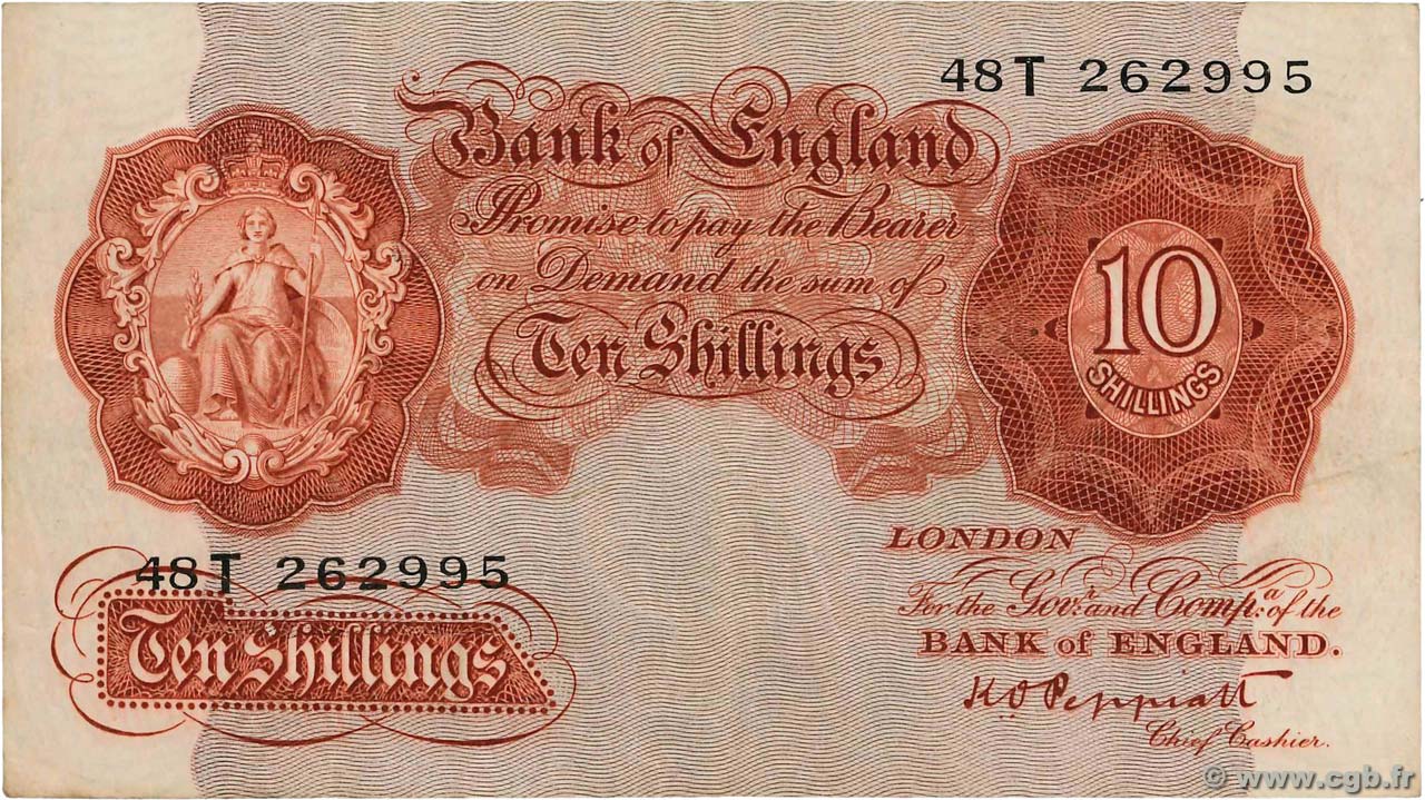 10 Shillings ANGLETERRE  1934 P.362c TTB