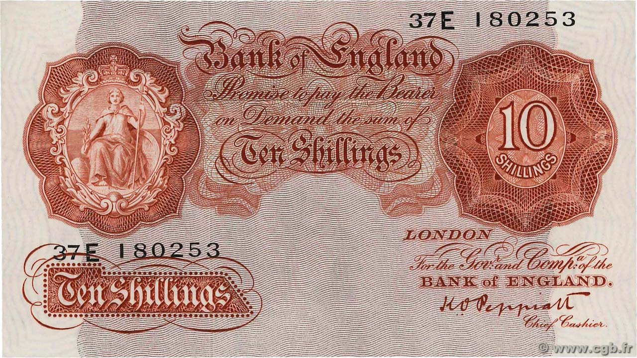 10 Shillings ENGLAND  1948 P.368a fST