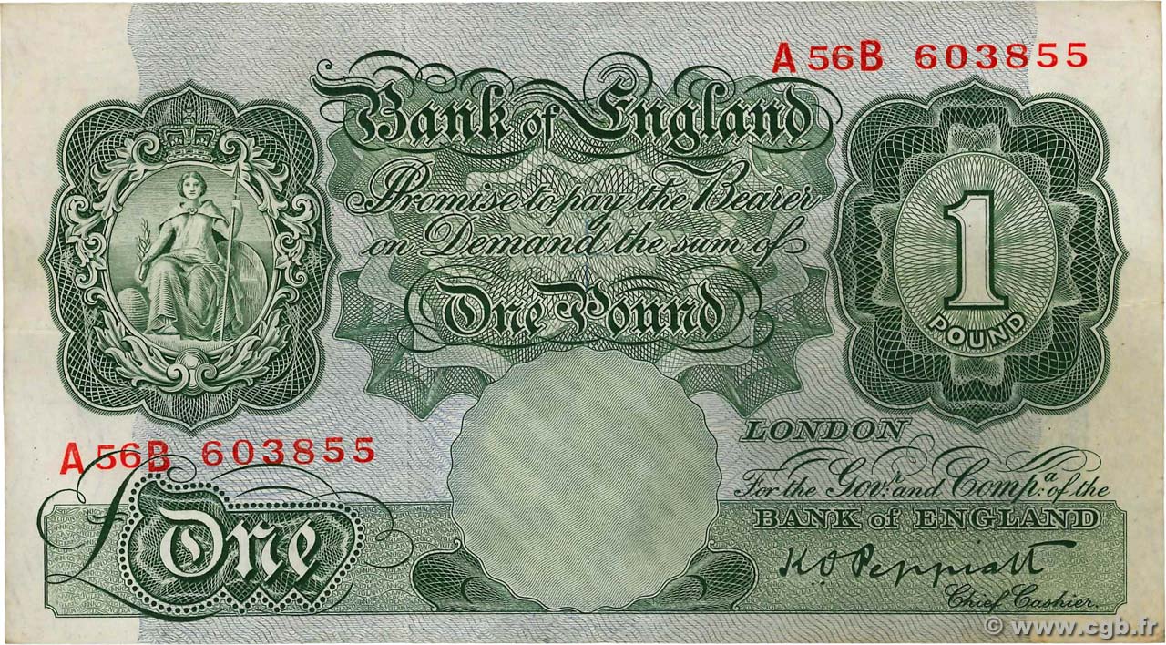 1 Pound ENGLAND  1948 P.369a VF