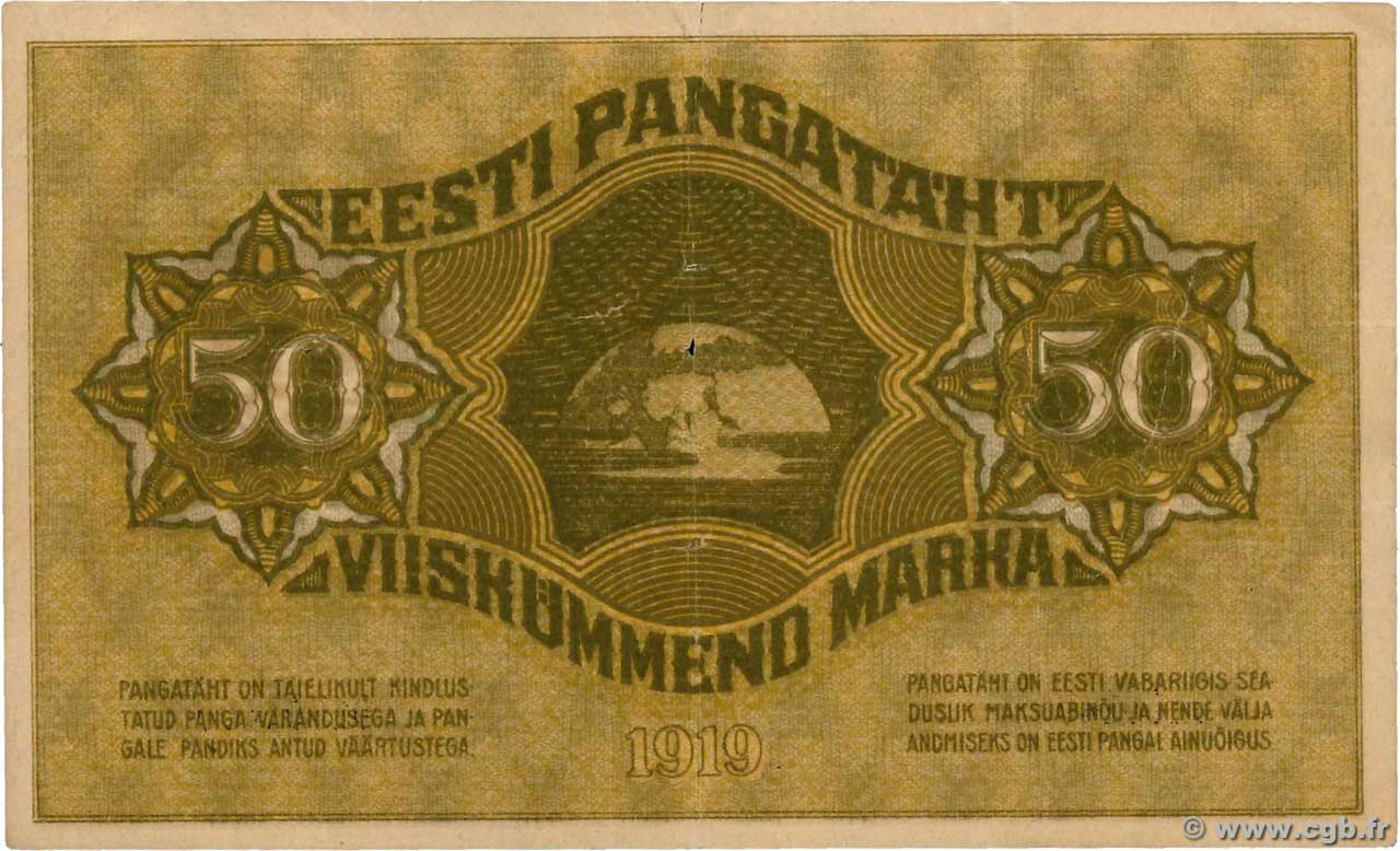 50 Marka ESTONIA  1919 P.55b RC+