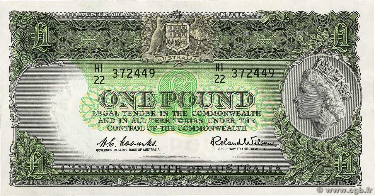 1 Pound AUSTRALIEN  1961 P.34a SS
