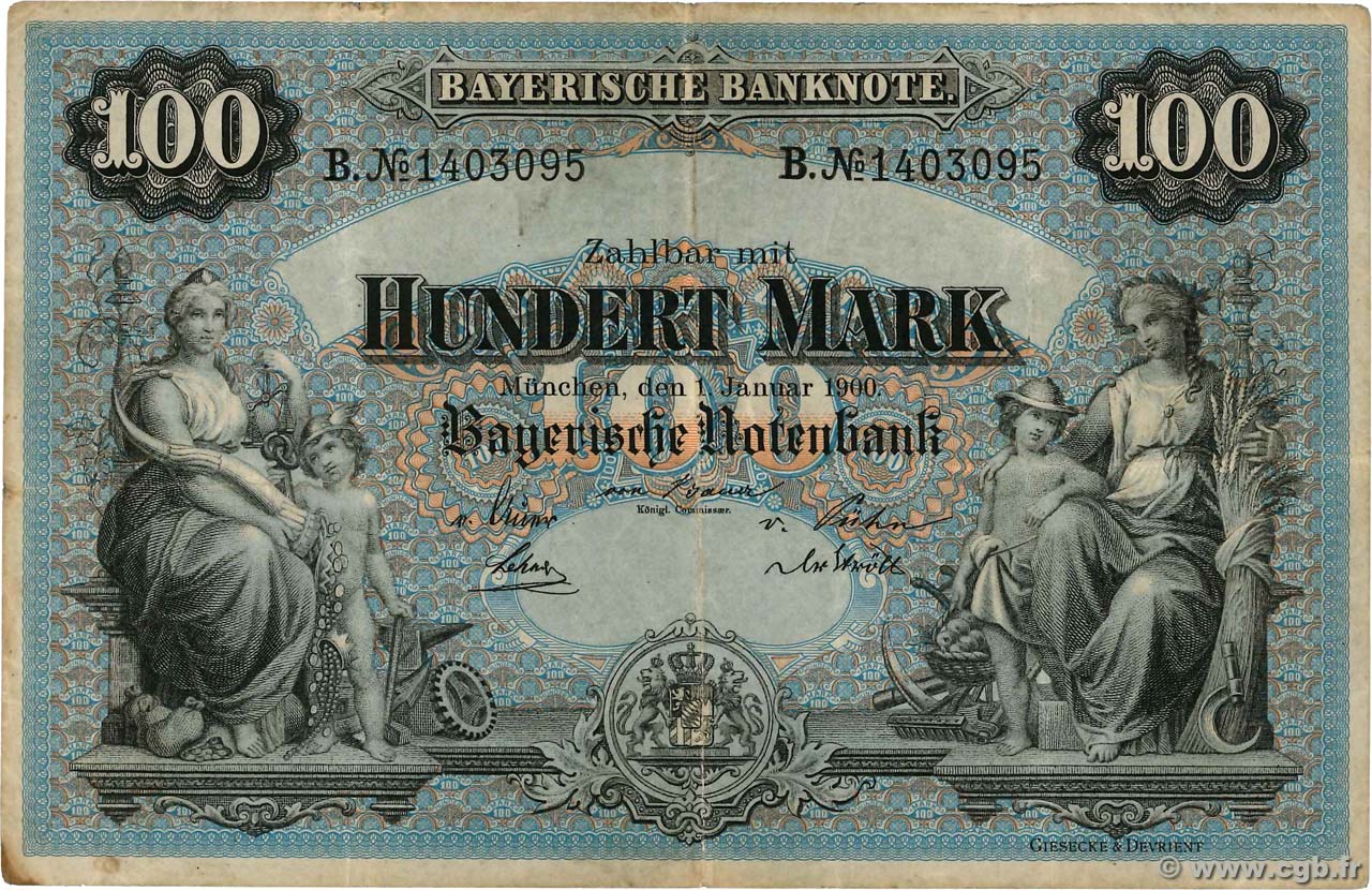 100 Mark GERMANY  1900 PS.0922 F