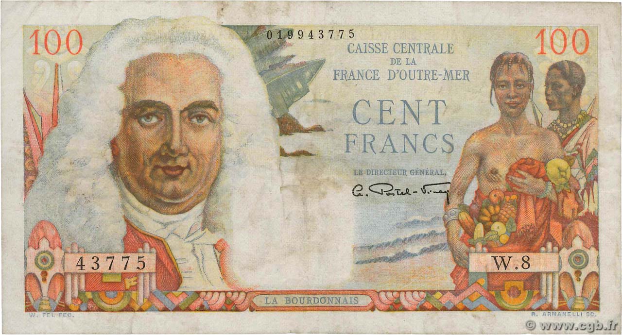 100 Francs La Bourdonnais AFRIQUE ÉQUATORIALE FRANÇAISE  1946 P.24 S