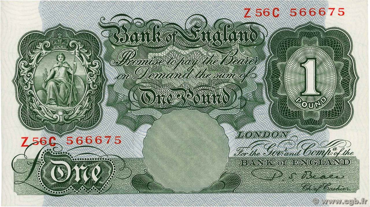 1 Pound ANGLETERRE  1949 P.369b SPL